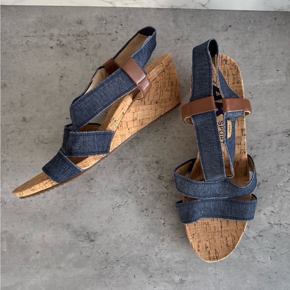 Anne Klein Sport - NWOT or Box Cork Wedge Cabrini Sandals 10.5